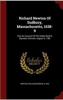 Richard Newton Of Sudbury, Massachusetts, 1638-9