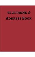 Telephone & Address Book: (9 Large Print)