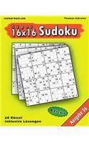 Leichte 16x16 Super-Sudoku Ausgabe 06: Leichte 16x16 Sudoku mit Zahlen und Lösungen