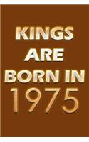 Kings Are Born In 1975 Notebook: Lined Notebook/Journal Gift 120 Pages, 6x9 Soft Cover, Matte Finish, Orange Cover