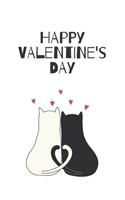 Happy Valentine's Day: Funny Valentine's Day Gift Notebook for Lovers WITH CATS