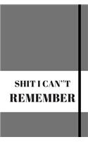 Shit I Can't Remember.