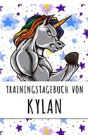 Trainingstagebuch von Kylan: Personalisierter Tagesplaner für dein Fitness- und Krafttraining im Fitnessstudio oder Zuhause