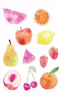 Notes: A Blank Lined Journal with Watercolor Fruit Cover Art