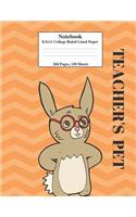 Teacher's Pet Rabbit: 8.5x11 College Ruled Composition Notebook Perfect for School&college. Click Author's Name&find the Same Cover, with Wide Ruled Lines, or as a Handwr