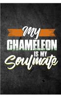 My Chameleon Is My Soulmate: Funny Reptile Journal For Pet Lizard Owners: Blank Lined Notebook For Herping To Write Notes & Writing