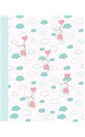 Sketchbook: Bunnies with Balloons 8x10 - Blank Journal with No Lines - Journal Notebook with Unlined Pages for Drawing and Writing on Blank Paper