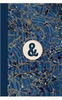 Monogram Symbol Ampersand Memo Marble Notebook (Blue Ginger Edition): Blank Lined Journal for Creative Writing, Poetry, Reminders, to Do Lists, Shopping Lists, Tasks, Daily Agendas, Habit Tracking, and Motivational Not