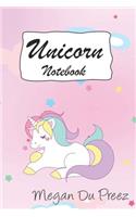 Unicorn Notebook: Unicorns and Rainbow Fantasy Cute Unicorn Notebook: 150+ Pages of 6x9
