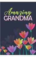 Amazing Grandma: 6x9 Grand-Mothers Day Notebook Journal Gift from Grandchildren to Grandma. Perfect for Journaling and Taking Notes. Cute Gift from Granddaughter or 