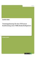 Trainingsplanung für das Off-Season Krafttraining eines NBBL-Basketballspielers