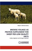 Browse Foliage as Protein Supplement for Sheep Fed Low Quality Diets