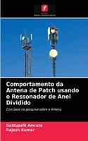 Comportamento da Antena de Patch usando o Ressonador de Anel Dividido