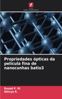 Propriedades ópticas da película fina de nanocunhas batio3