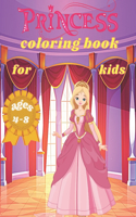 princess coloring book for kids ages 4-8