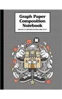 Graph Paper Composition Notebook Quad Rule 5x5 Grid Paper - 150 Sheets (Large, 8.5 x 11"): Sand Castle