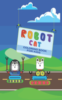 Robot cat coloring book for kidz