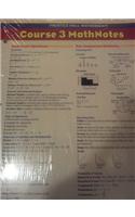 Prentice Hall Middle Grades Math Course 3 Math Notes 10-Pack 2004