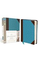 NIV, Journal the Word Bible, Leathersoft, Brown/Blue: Reflect, Journal, or Create Art Next to Your Favorite Verses