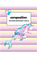 Composition: Unicorn Notebook: Get Organized with this back to school student notebook or journal makes a great gift for kids, girls, boys and teachers for the c