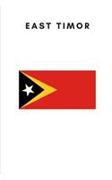 East Timor: Country Flag A5 Notebook (6 x 9 in) to write in with 120 pages White Paper Journal / Planner / Notepad