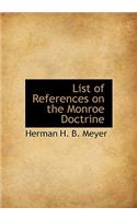 List of References on the Monroe Doctrine