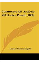 Commento All' Articolo 580 Codice Penale (1886)