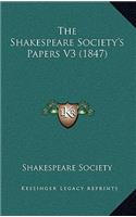 Shakespeare Society's Papers V3 (1847)