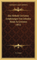 Eine Methode Um Grosse Lymphmengen Vom Lebenden Hunde Zu Gewinnen (1872)