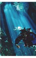Diver in Cenote Cave System Mexico Journal: 150 page lined notebook/diary