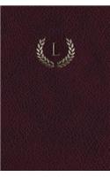 Monogram "l" Grid Notebook: 150 Page Journal Notebook Sketchbook