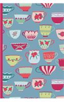 Weekly Planner: A Week to View Diary and Organiser - Sunday Start with Teal China Teacups Cover Art