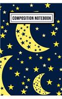 Moon Unruled Composition Notebook