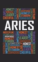 Aries Words: 6x9 Ruled Notebook, Journal, Daily Diary, Organizer, Planner