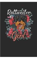 Rottweiler Girl: Rottweiler Dogs Notebook, Dotted Bullet (6" x 9" - 120 pages) Animal Themed Notebook for Daily Journal, Diary, and Gift