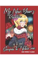 2020 Anime Weekly Planner dated with to do notes: Dated calendar with to do list Manga theme