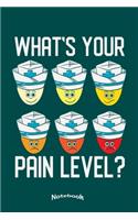 What's Your Pain Level?: Notebook, Diary or Journal Gift for Nurses, Caregivers and Chronic Pain Patients with 120 Dot Grid Pages, 6 x 9 Inches, Cream Paper, Glossy Finished