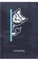 Bullet Dotted Journal: Cat Owner Notebook Dotted Grid a5 6x9 120 Pages - Cheeky Cat Planner Cat Middle Finger Diary Funny Cat Design - Cat Owner Cat Friend Gift Idea for M
