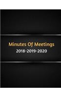 Minutes of Meeting 2018-2019-2020: Taking Minutes of Meetings Notes, Business Meeting Note Taking, Attendees, and Action Items 154 Page 8.5