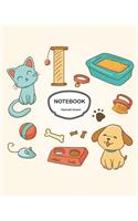 Notebook: Cute cat: Journal Dot-Grid, Grid, Lined, Blank No Lined: Book: Pocket Notebook Journal Diary, 120 pages, 8" x 10"