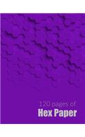120 Pages of Hex Paper: 8.5 X 11 Hex Notebook in Purple with 120 Pages of Small Size Hexagons(5 Hex Grid Notebooks)