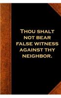 Religious Journal 8th Commandment Vintage Style Traditional: (notebook, Diary, Blank Book)
