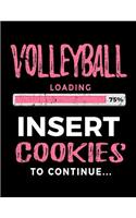 Volleyball Loading 75% Insert Cookies to Continue: Blank Doodle & Drawing Sketchbook
