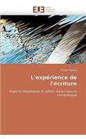 L'expérience de l'écriture