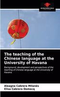 teaching of the Chinese language at the University of Havana