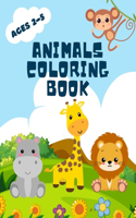 Animals Coloring Book: Over 50 Adorable Animal Scenes for Ages 2-5 Perfect for Early Learning & Creativity Development