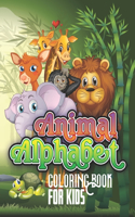 Animal alphabet coloring book for kids