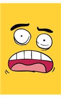 Cute Notebook Diary Journal: Blank Lined Notebook: 6x9 Crazy Funny Face Writing Journal 110 Blank Pages Plain White Paper Soft Cover Book