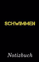 Schwimmen Notizbuch