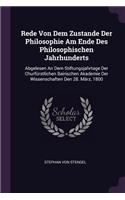 Rede Von Dem Zustande Der Philosophie Am Ende Des Philosophischen Jahrhunderts